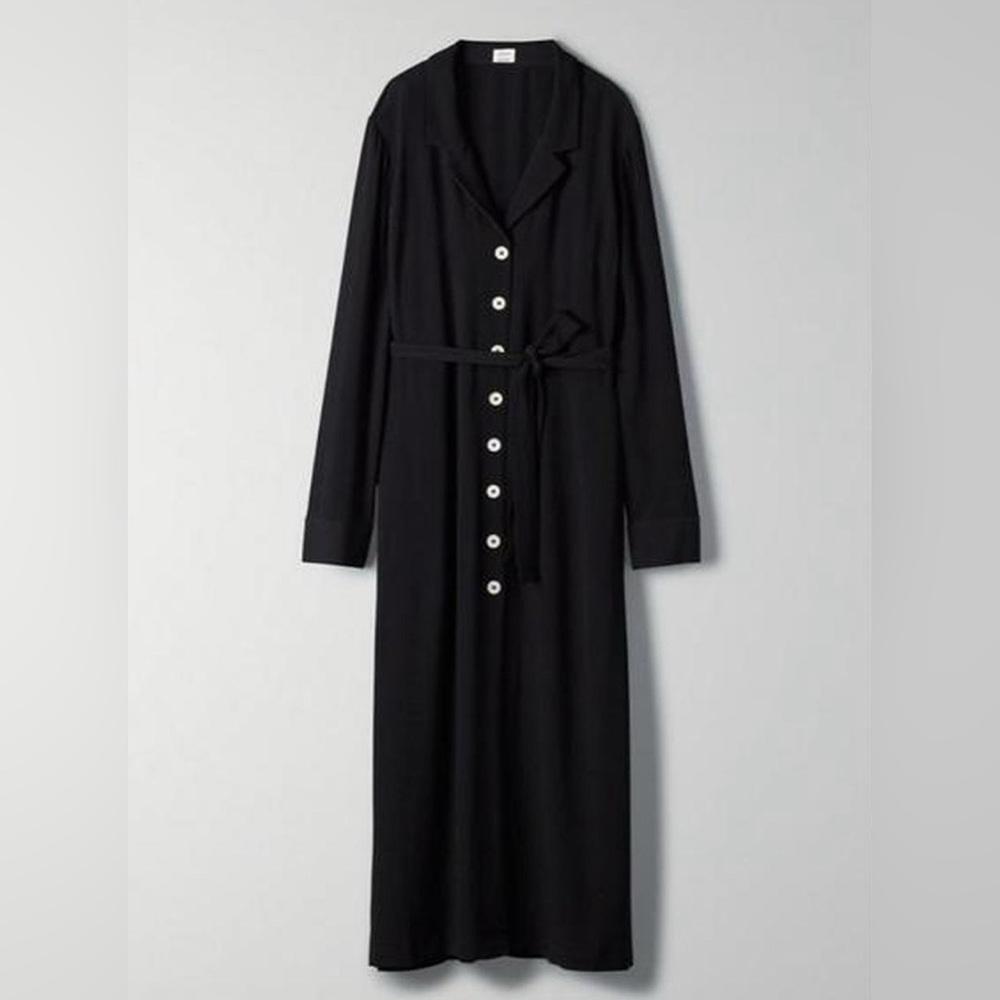 Aritzia Wilfred Black Long Sleeve Button-Up Dress Women’s - Size Small